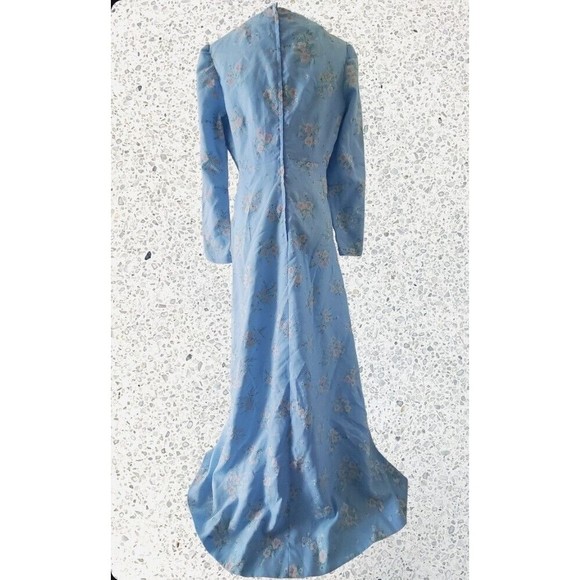 VTG Women's Size M/L Boho Hippie Handmade Floral Long Sleeve Maxi Dress … - Picture 2 of 9